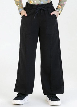 Soft Bonni - Calça Infantil em Moletinho Preto - SOFT BONNI