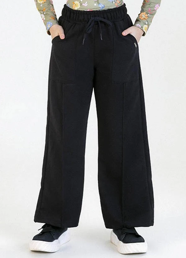 Soft Bonni - Calça Infantil em Moletinho Preto 1