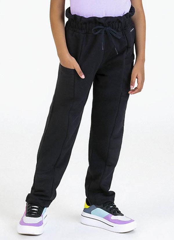 Soft Bonni - Calça Infantil em Moletinho Preto