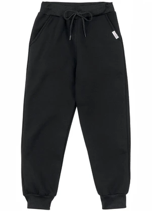 Soft Bonni - Calça Infantil em Moletom Preto - SOFT BONNI