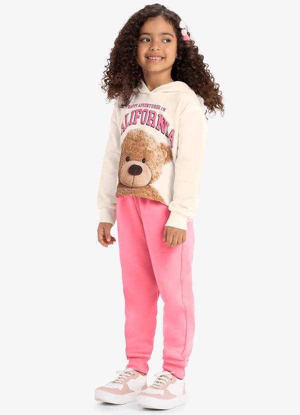 Rovi Kids - Calça Infantil em Moletom Rosa 3