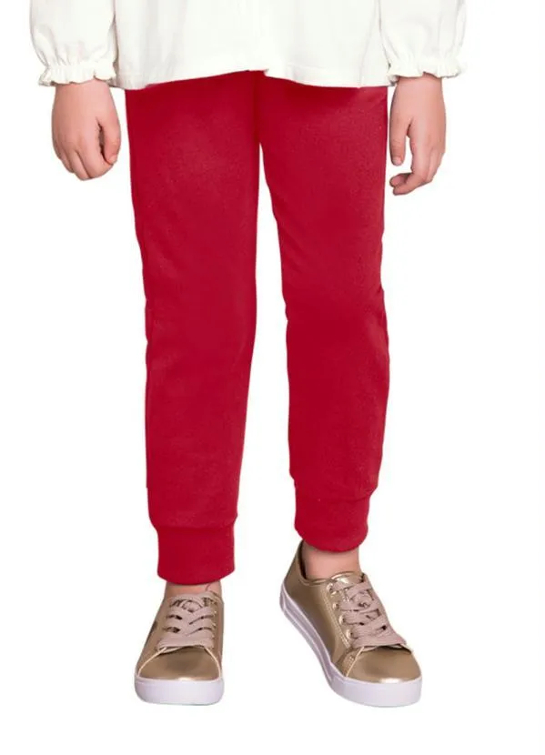Milon - Calça Infantil Menina Vermelho