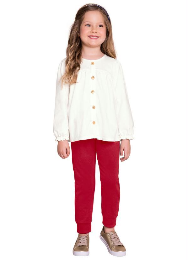 Milon - Calça Infantil Menina Vermelho 2