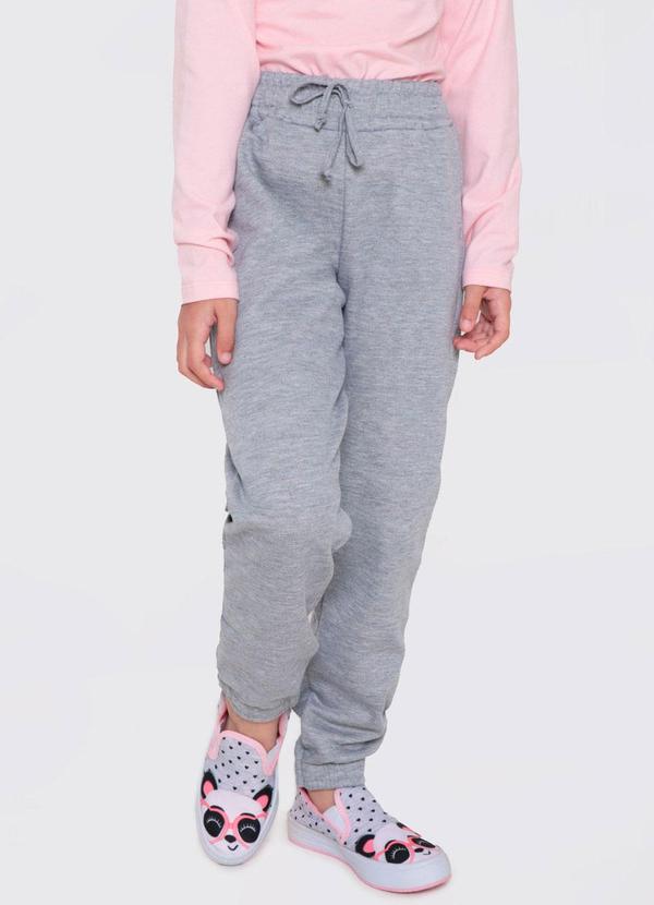 Torra - Calça Infantil Moletom Jogger Cinza