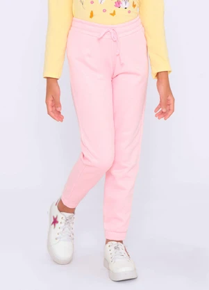 Torra - Calça Infantil Moletom Jogger Rosa - TORRA