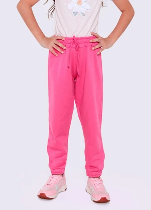 Torra - Calça Infantil Moletom Jogger Rosa - TORRA