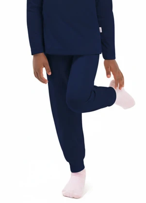 Duduka - Calça Infantil Térmica com Punho Azul - DUDUKA