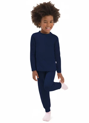Duduka - Calça Infantil Térmica com Punho Azul - DUDUKA
