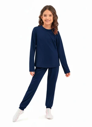 Duduka - Calça Infantil Térmica com Punho Azul - DUDUKA