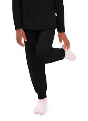 Duduka - Calça Infantil Térmica com Punho Preto - DUDUKA