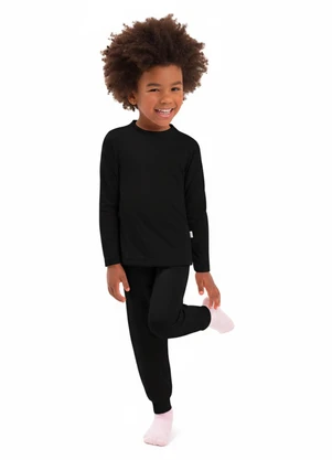 Duduka - Calça Infantil Térmica com Punho Preto - DUDUKA