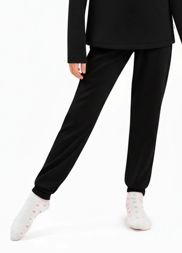 Duduka - Calça Infantil Térmica com Punho Preto
