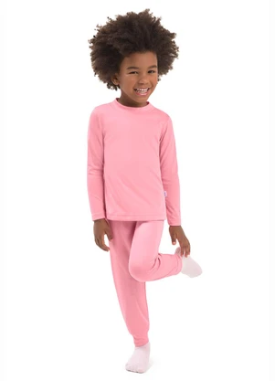 Duduka - Calça Infantil Térmica com Punho Rosa - DUDUKA