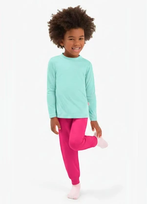 Duduka - Calça Infantil Térmica com Punho Rosa - DUDUKA