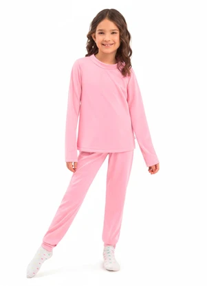 Duduka - Calça Infantil Térmica com Punho Rosa - DUDUKA