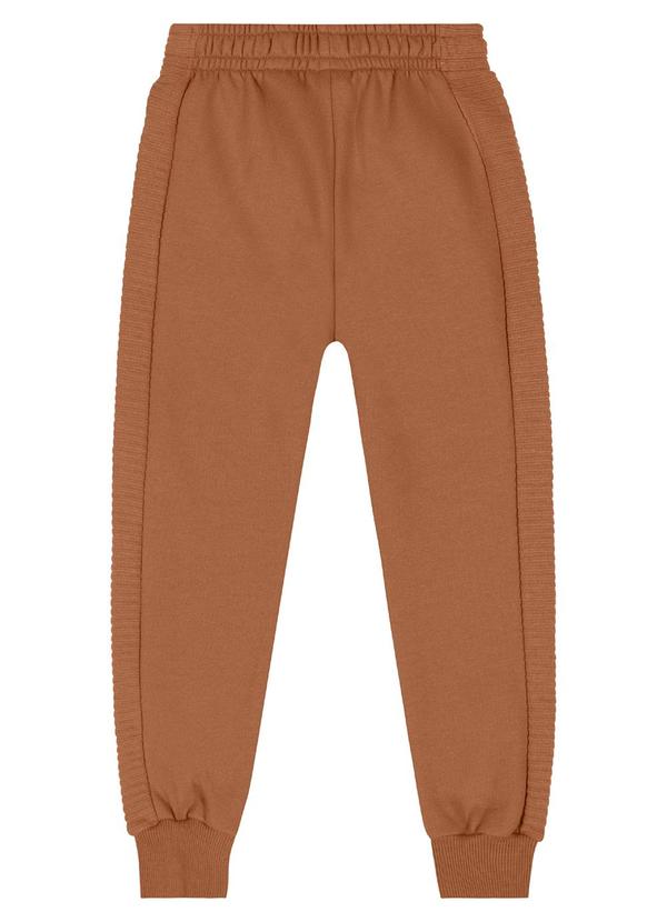 Quimby - Calça Infantil Unissex em Moletom Marrom 2
