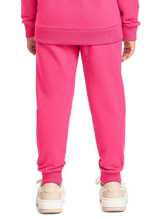Bee Loop - Calça Infantil Unissex em Moletom Rosa 2