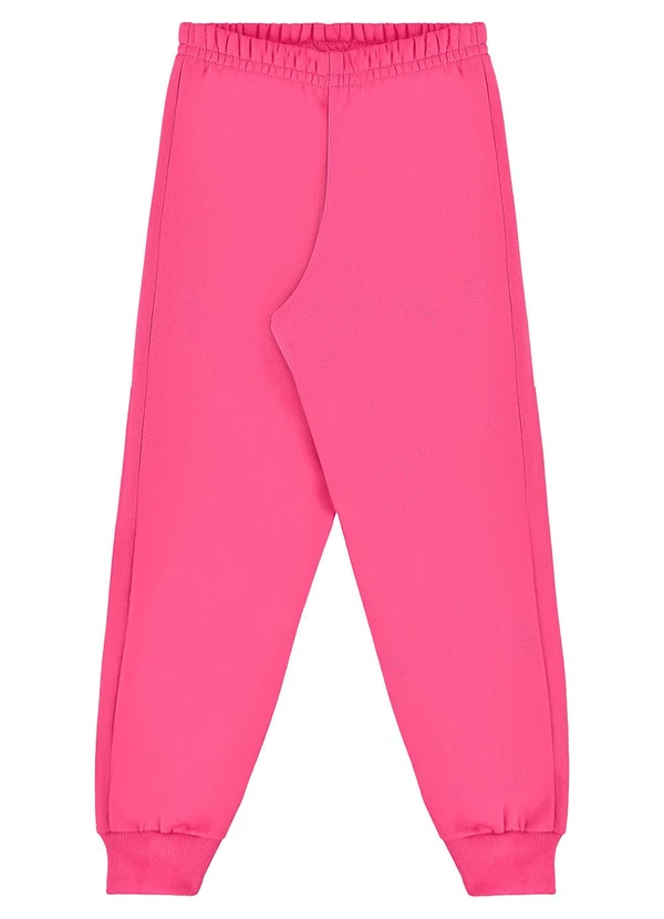 Bee Loop - Calça Infantil Unissex em Moletom Rosa 5
