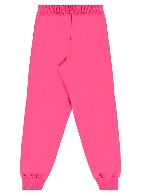 Bee Loop - Calça Infantil Unissex em Moletom Rosa 4
