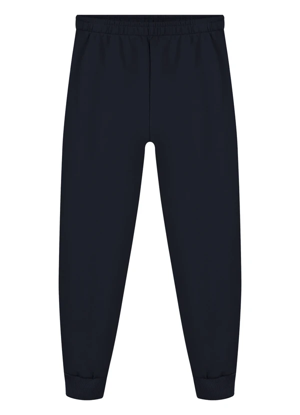 Alakazoo - Calça Infantil Unissex em Moletom sem Felpa Azul