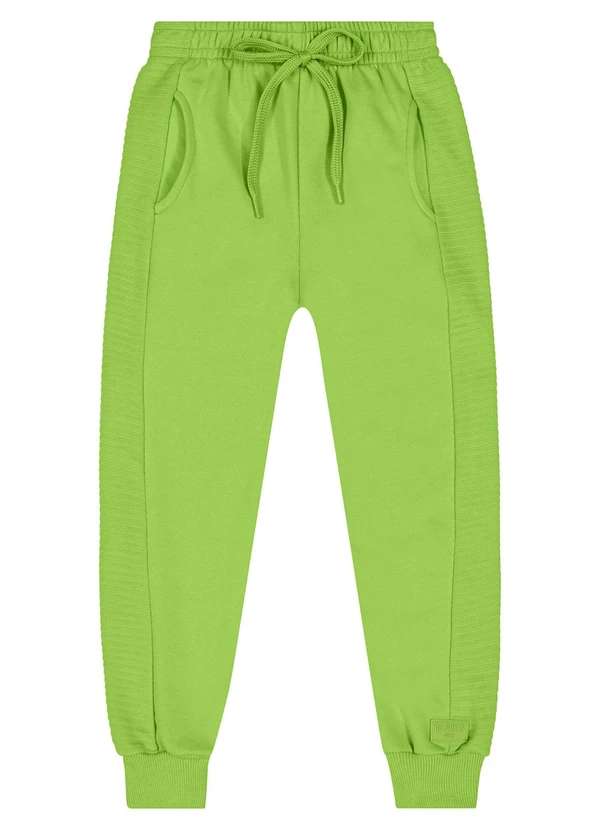 Quimby Calça Infantil Unissex em Moletom Verde