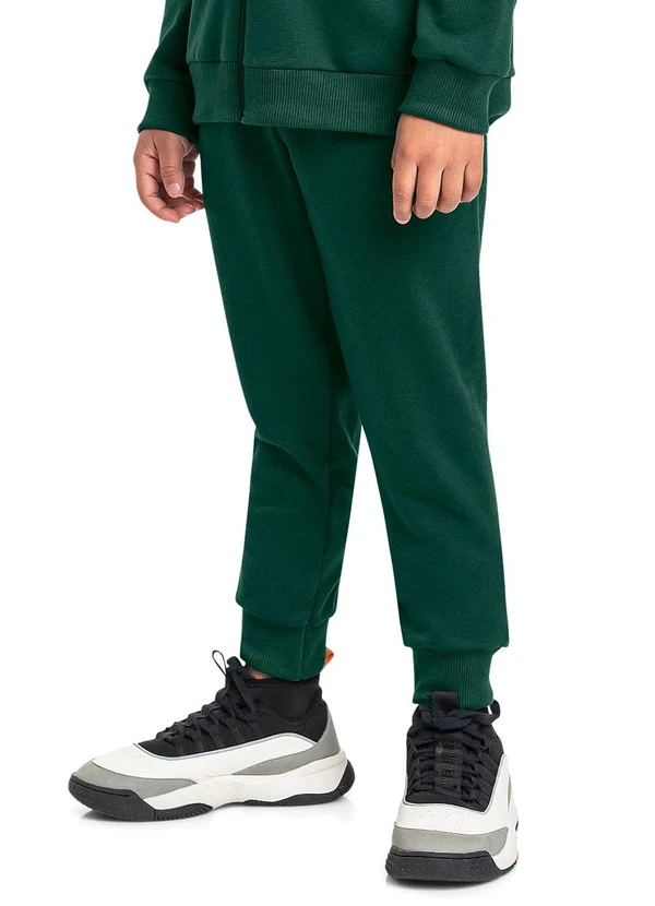 Bee Loop - Calça Infantil Unissex em Moletom Verde 1