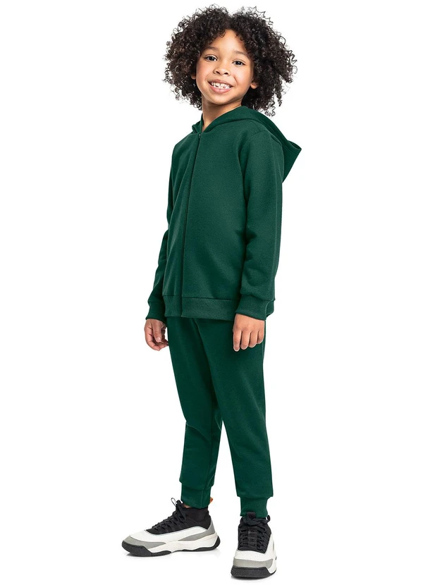 Bee Loop - Calça Infantil Unissex em Moletom Verde 3