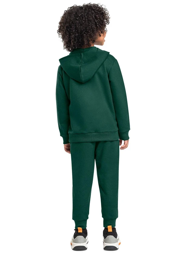 Bee Loop - Calça Infantil Unissex em Moletom Verde 4
