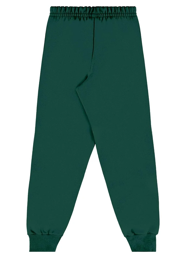 Bee Loop - Calça Infantil Unissex em Moletom Verde 6