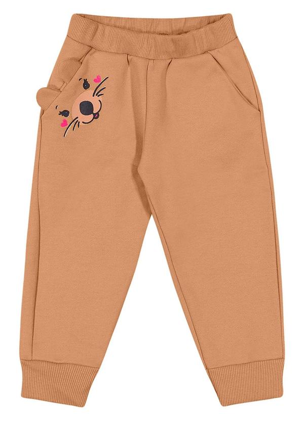 Alenice - Calça Interativa Menina Marrom