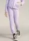 Brandili - Calça Jogger Infantil Menina em Moletinho  Cinza - variação: Lilás