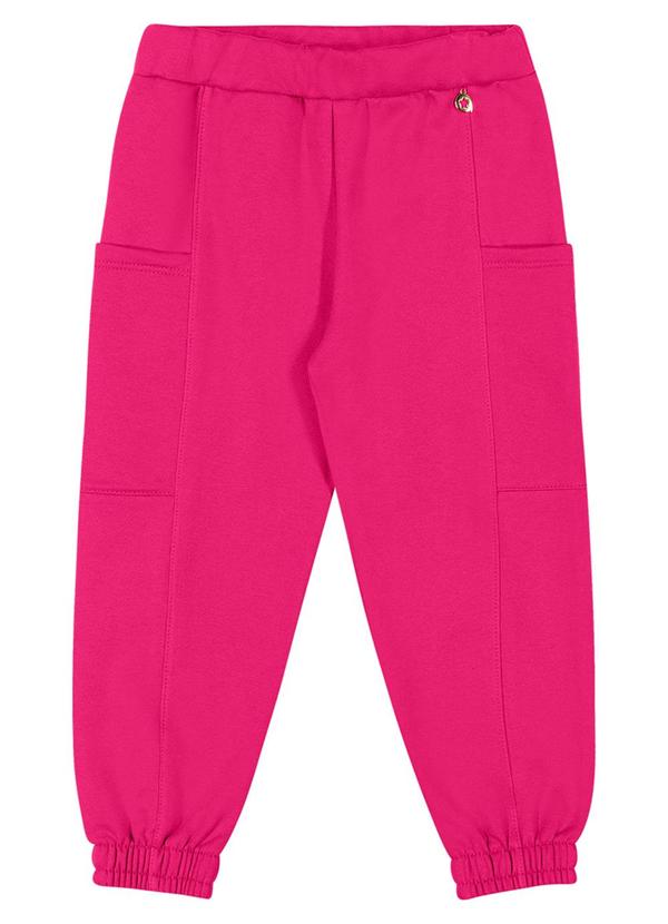 Alenice - Calça Jogger Bolsos Menina Rosa 