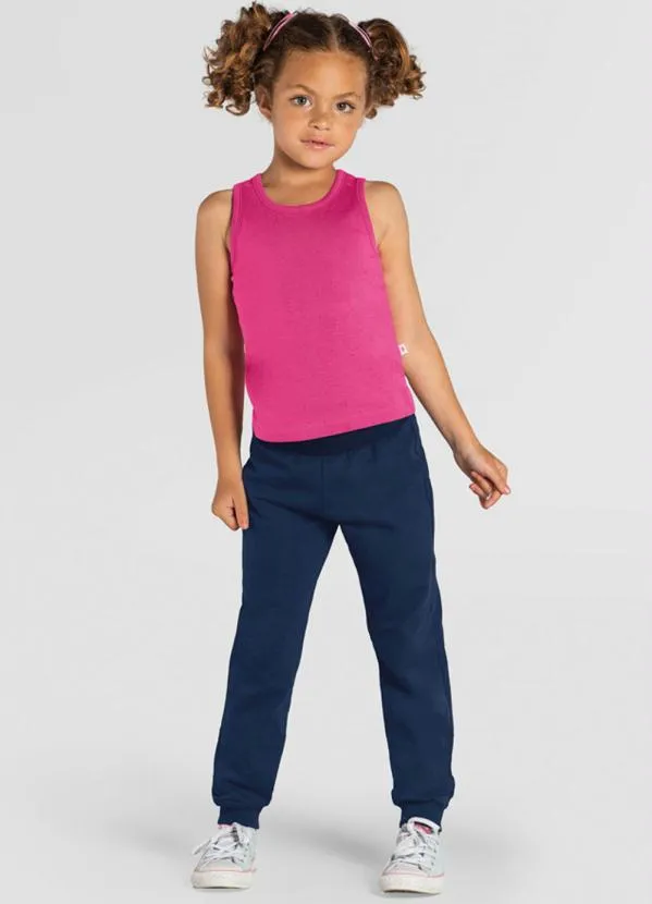 Brandili - Calça Jogger Infantil Menina Azul 2
