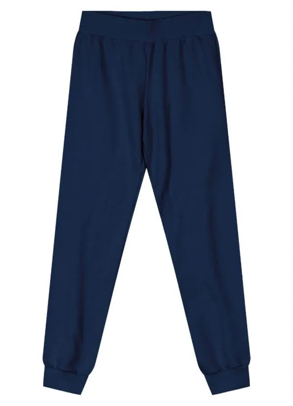 Brandili - Calça Jogger Infantil Menina Azul 3