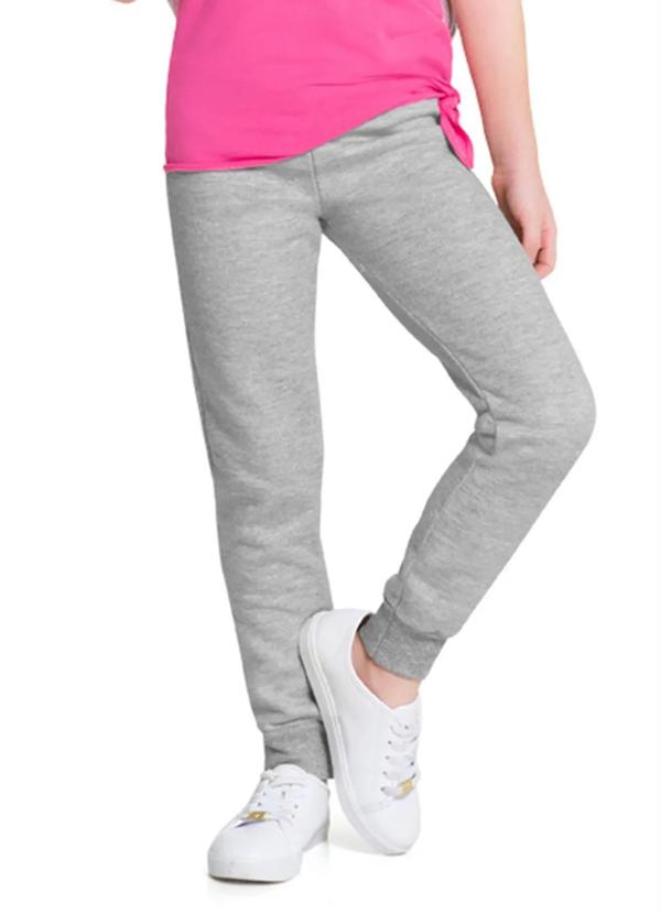 Brandili - Calça Jogger Infantil Menina Cinza