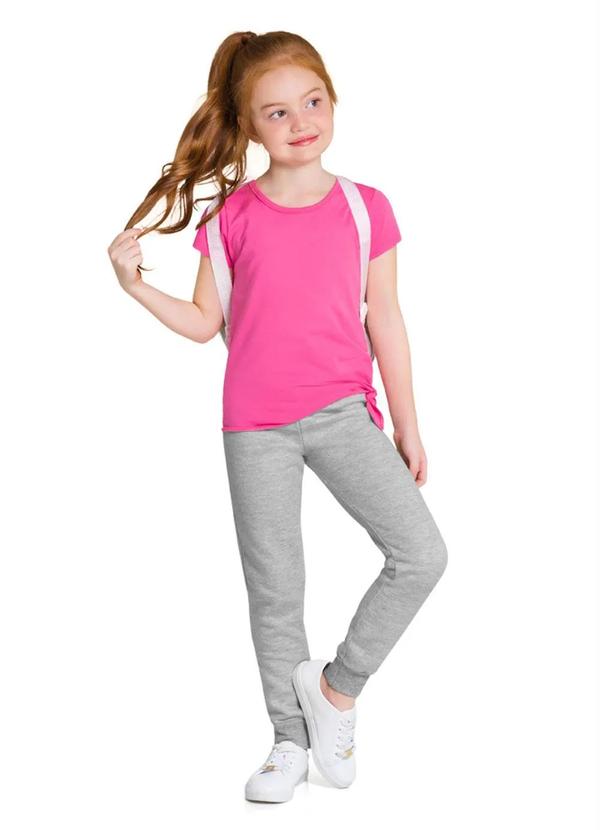 Brandili - Calça Jogger Infantil Menina Cinza 2