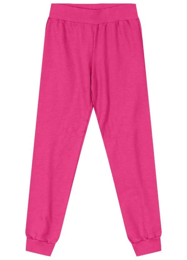 Brandili - Calça Jogger Infantil Menina Rosa 3