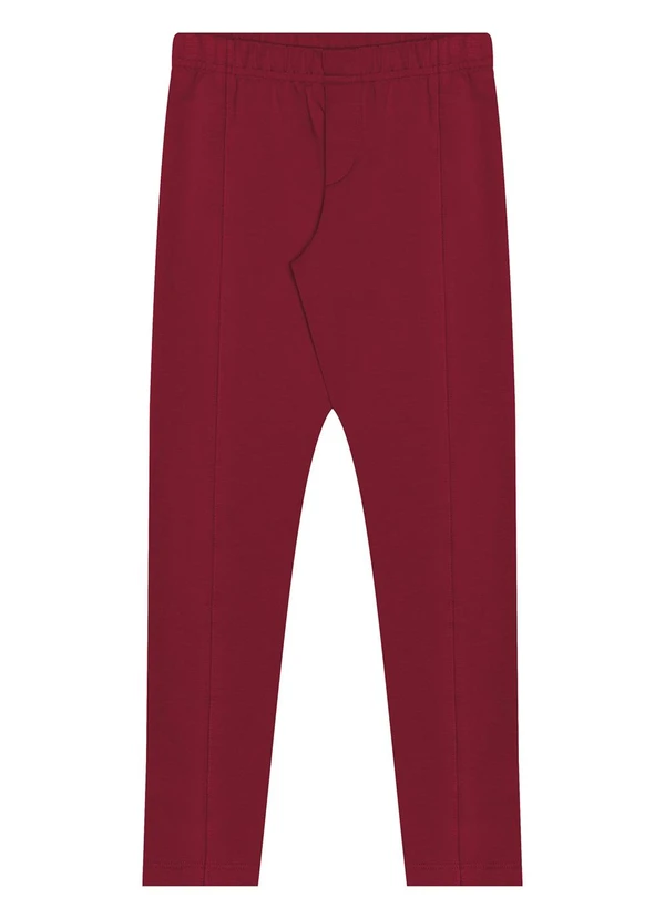 Alakazoo - Calça Legging em Molecotton Felpado Vermelho