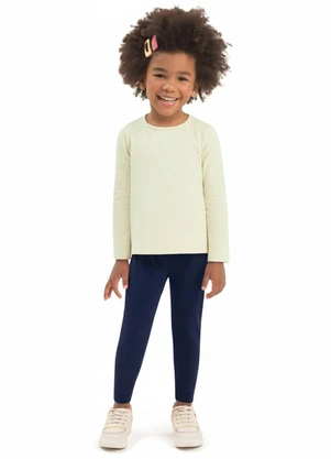 Duduka - Calça Legging Infantil Felpada Azul - DUDUKA