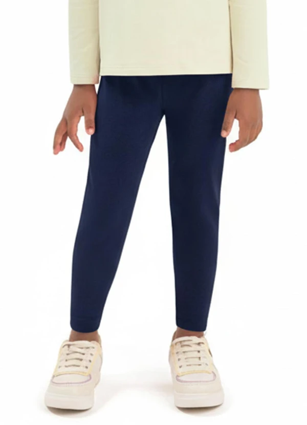Duduka - Calça Legging Infantil Felpada Azul