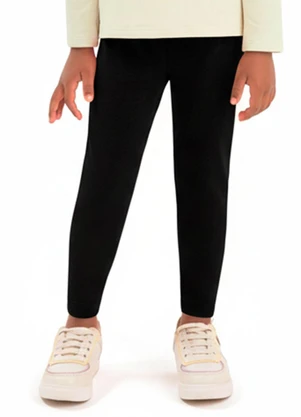 Duduka - Calça Legging Infantil Felpada Preto - DUDUKA