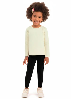 Duduka - Calça Legging Infantil Felpada Preto - DUDUKA