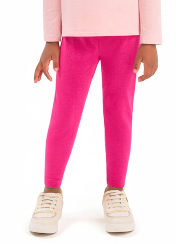 Duduka - Calça Legging Infantil Felpada Rosa