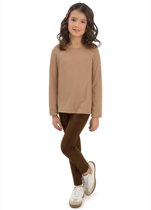 Duduka - Calça Legging Infantil Marrom - DUDUKA