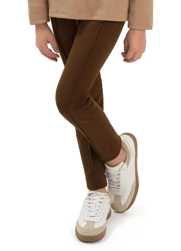 Duduka - Calça Legging Infantil Marrom