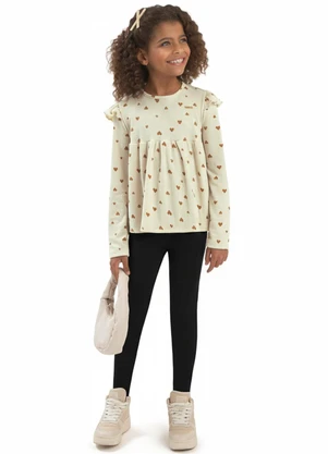 Duduka - Calça Legging Infantil Preto - DUDUKA
