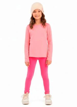Duduka - Calça Legging Infantil Rosa - DUDUKA