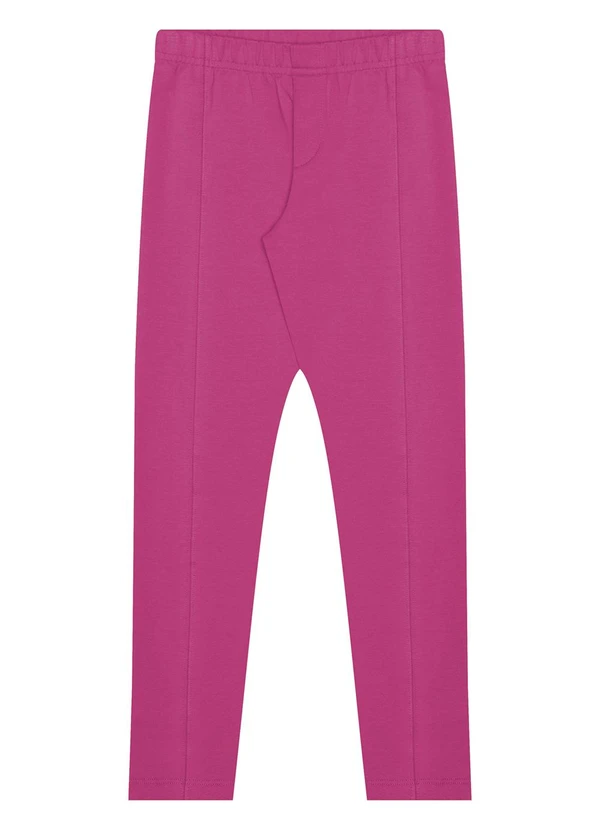 Alakazoo - Calça Legging Menina em Molecotton Felpado Rosa