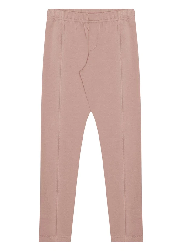 Alakazoo - Calça Legging Menina em Molecotton Felpado Rosa