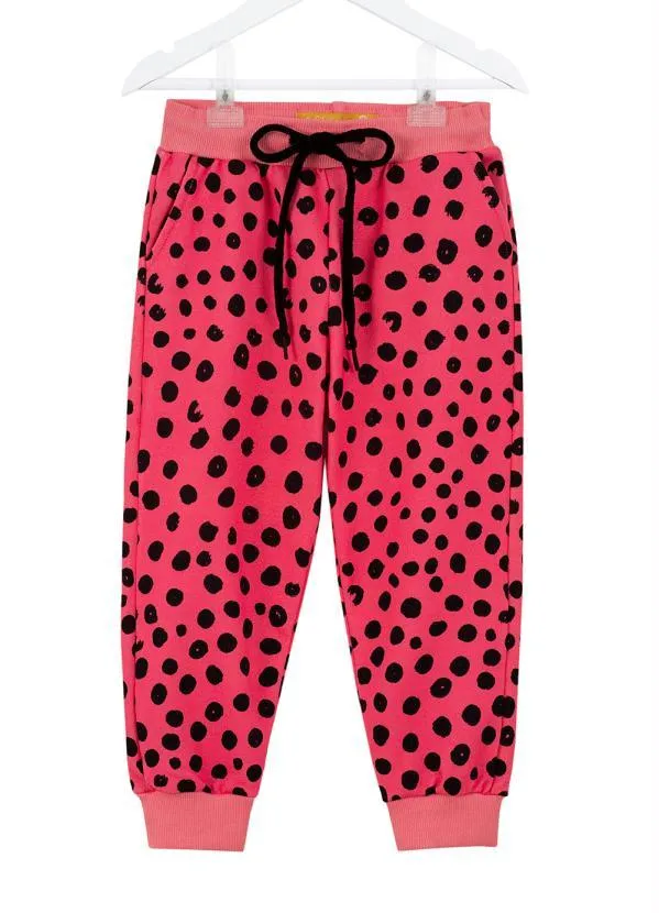Fábula - Calça Menina de Moletom Amorango Rosa